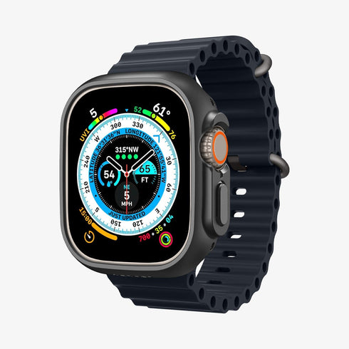 ACS05458 - Apple Watch Ultra (Apple Watch (49mm)) Case Thin Fit in black showing the front
